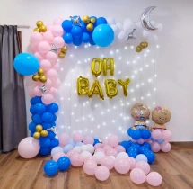 baby shower decorations Oh Baby Pink and Blue Baby Shower Decor